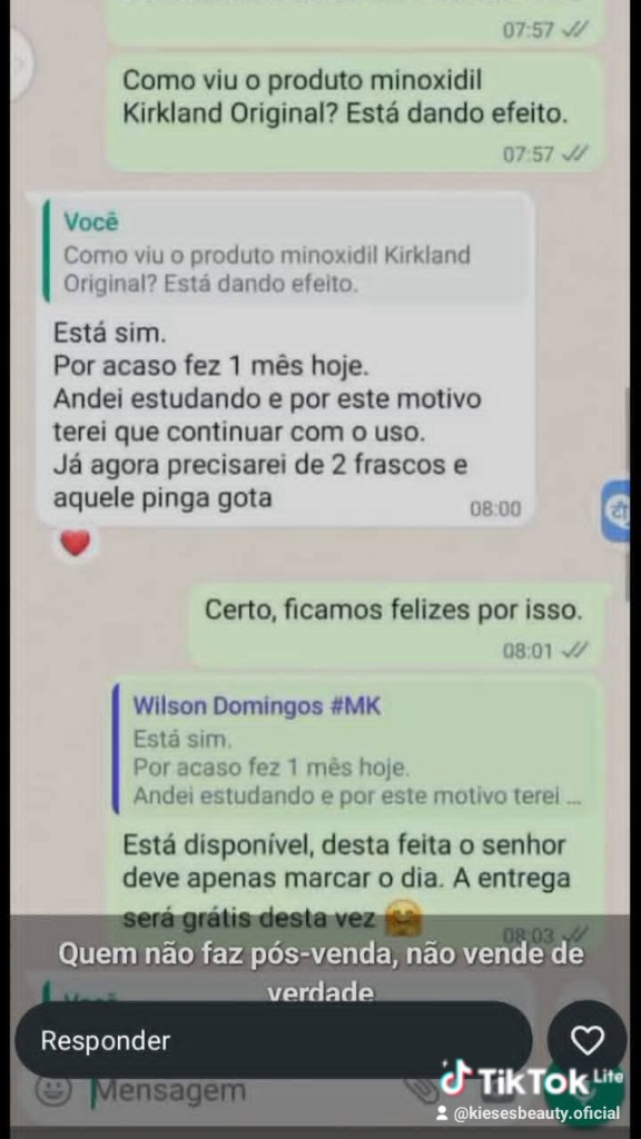 Mensagem real de cliente 5